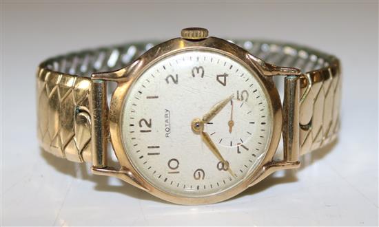 Gents gold rotary watch